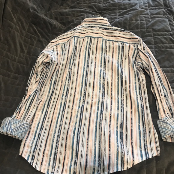 Thomas Dean multistripes button down size 14/16 - Picture 3 of 4